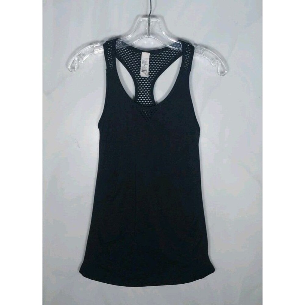 Old Navy Active Go Dry Tank Top Mesh Racerback Black Womens M Gym